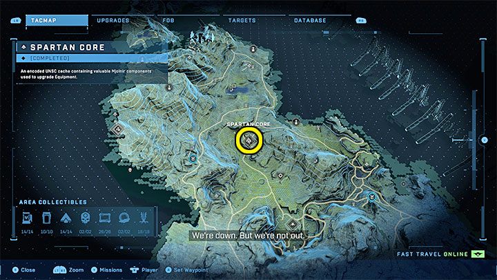 The core is inside the Armory of Reckoning outpost - Halo Infinite: Mjolnir Armory and Spartan Cores (Connections) - Connections - Halo Infinite Guide