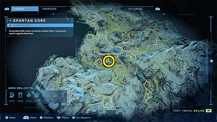 The core is located near the main part of the Forge of Teash outpost - Halo Infinite: Mjolnir Armory and Spartan Cores (Connections) - Connections - Halo Infinite Guide