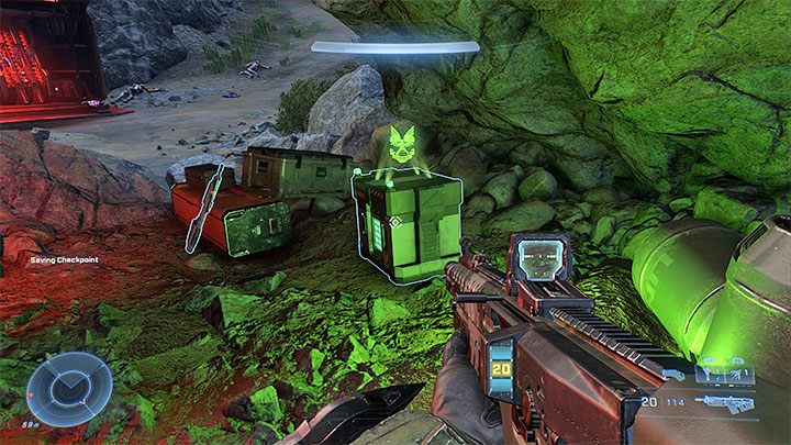 The core is in a cave under the eastern AA gun - Halo Infinite: Pelican Down (Graveyards) - all Spartan Cores, Audio Logs - Graveyards - Halo Infinite Guide