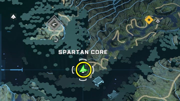 The core is against a vertical metal wall, near some trees, to the south-east of the western AA gun - Halo Infinite: Pelican Down (Graveyards) - all Spartan Cores, Audio Logs - Graveyards - Halo Infinite Guide