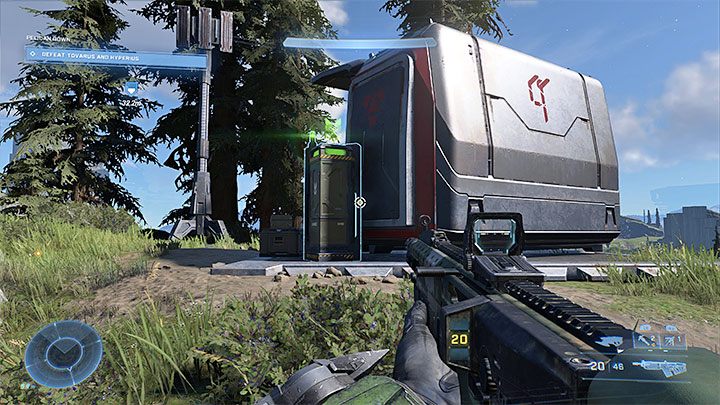 The armor locker is in a well-visible place, a short distance to the south of the western AA gun - Halo Infinite: Pelican Down (Graveyards) - all Spartan Cores, Audio Logs - Graveyards - Halo Infinite Guide