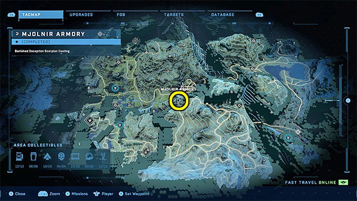 The armory is near the Riven Gate outpost - Halo Infinite: Mjolnir Armory and Spartan Cores (Reformation) - Reformation - Halo Infinite Guide