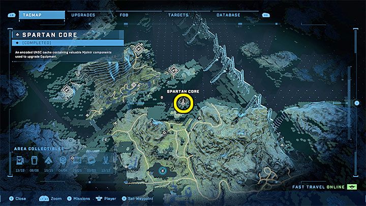 The core is in the northern part of the region, next to one of the beacons tied to the main story - Halo Infinite: Mjolnir Armory and Spartan Cores (Reformation) - Reformation - Halo Infinite Guide