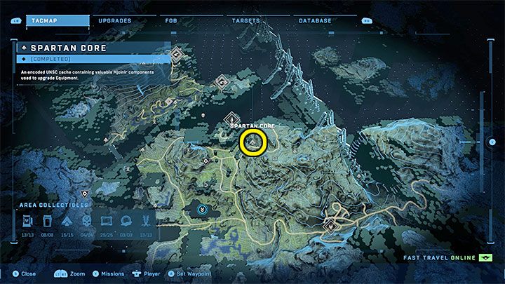The core is in the northern part of the region - Halo Infinite: Mjolnir Armory and Spartan Cores (Reformation) - Reformation - Halo Infinite Guide