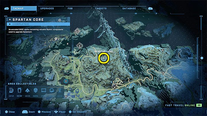 The core is in the northern part of the region - Halo Infinite: Mjolnir Armory and Spartan Cores (Reformation) - Reformation - Halo Infinite Guide