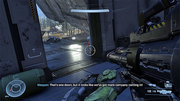 If you run out of ammo, use the scanner to locate weapon racks or weapons lying on the ground - Halo Infinite: Tovarus and Hyperius - boss how to defeat? - Bosses - Halo Infinite Guide