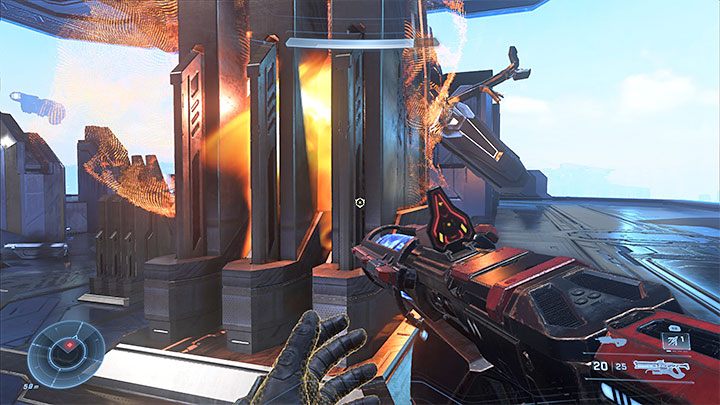 Adjutant Resolution isn't a very difficult boss, mainly because of the fact that the drone is slow - Halo Infinite: Spire - walkthrough - Main missions - Halo Infinite Guide