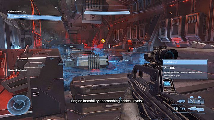 The escape route is very linear - Halo Infinite: Warship Gbraakon - walkthrough - Main missions - Halo Infinite Guide