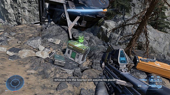 After you get to the surface turn right twice to take the path from picture 1 - Halo Infinite: Outpost Tremonius (Ringfall) - collectibles, Spartan Cores, Audio Logs - Fallout - Halo Infinite Guide