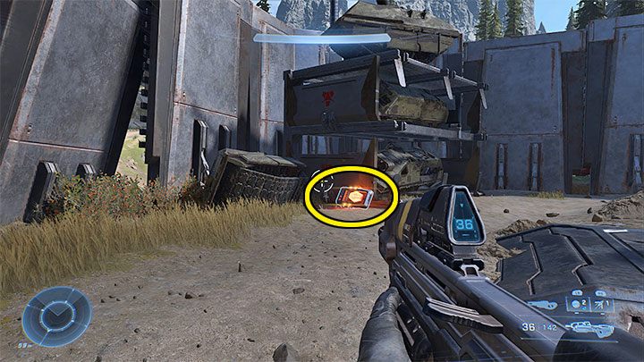 The audio log is under the open sky in the Keep - Halo Infinite: Ransom Keep (Lockdown) - list, cores, recordings - Lock - Halo Infinite Guide