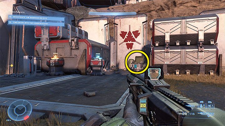 The chest with the core is in the north-eastern part of the Redoubt - Halo Infinite: Redoubt of Sundering (Connections) - colectibles, Spartan Cores, Audio Logs - Contacts - Halo Infinite Guide