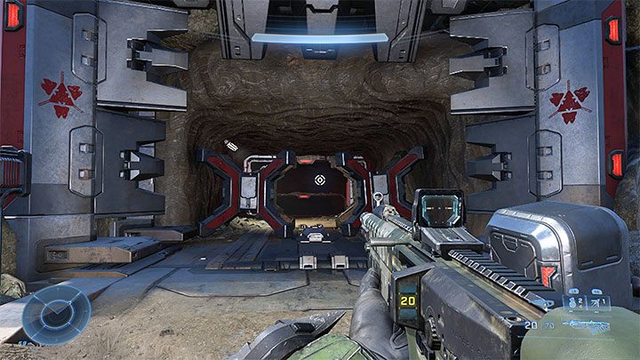 In order to unlock the way to the collectible, you must locate the energy source (screenshot 1) found in the central part of the base - Halo Infinite: Armory of Reckoning (Connections) - collectibles, Spartan Cores, Audio Logs - Contacts - Halo Infinite Guide