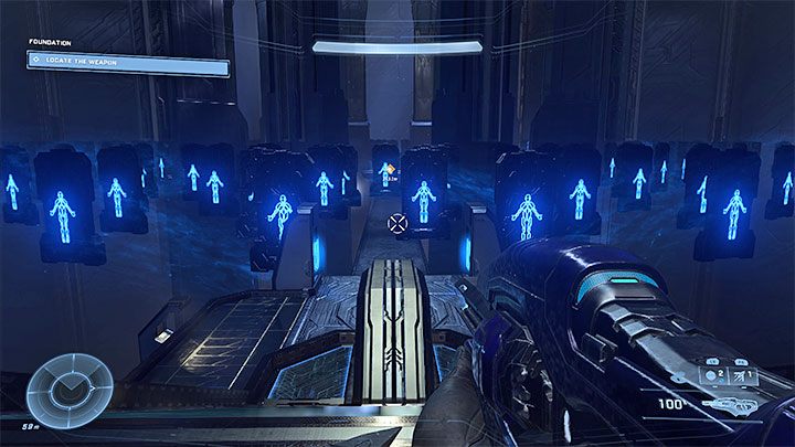 The linear route will lead you to the gravity elevator - step into it to move upwards - Halo Infinite: Foundation - walkthrough - Main missions - Halo Infinite Guide