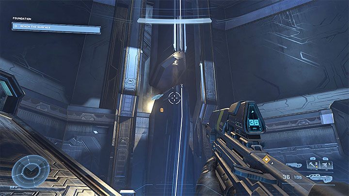 You must again solve a mini-puzzle - find and deliver a power seed to the inactive console - Halo Infinite: Foundation - walkthrough - Main missions - Halo Infinite Guide