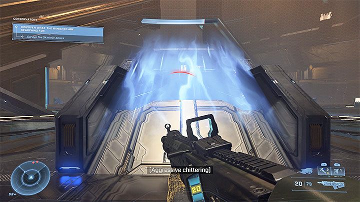 You will need to fight against some flying opponents - Halo Infinite: Conservatory - walkthrough - Main missions - Halo Infinite Guide