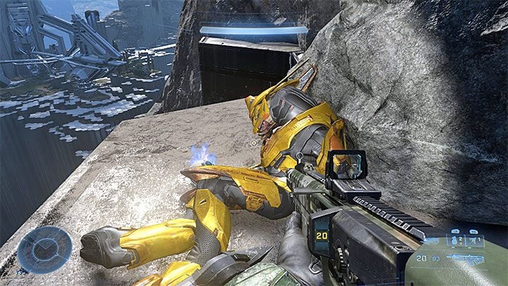 Land the aircraft or jump out of it, reaching the skull - Halo Infinite: Famine, 10th skull (open world) - location, where to find? - Skulls - Halo Infinite Guide