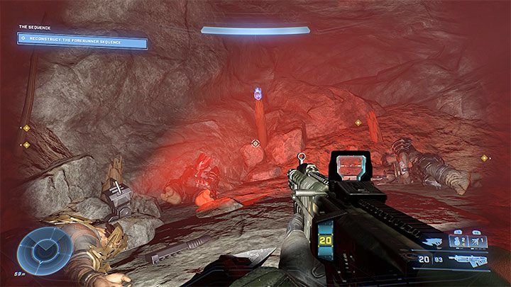 The skull is in a newly discovered cave behind the waterfall - Halo Infinite: Black Eye, 11th skull (open world) - location, where to find? - Skulls - Halo Infinite Guide