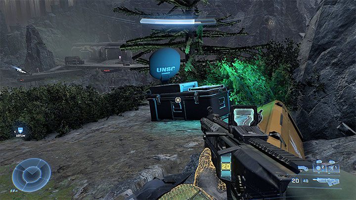 The log is on a hill near the outpost, north-east of its central area - Halo Infinite: Riven Gate (Reformation) - collectibles, Spartan Cores, Audio Logs - Reconstruction - Halo Infinite Guide