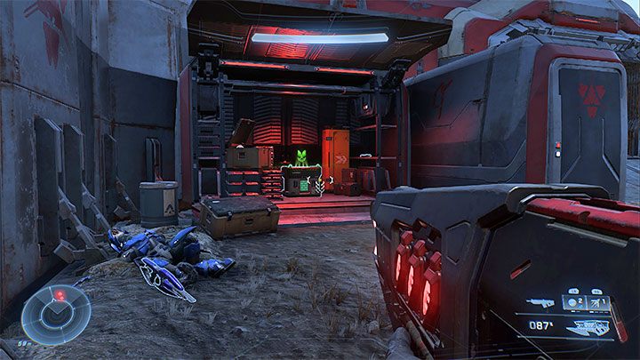 The core is in the north-west part of the enemy base, inside an open container - Halo Infinite: Annex Ridge (Reformation) - collectibles, Spartan Cores, Audio Logs - Reconstruction - Halo Infinite Guide