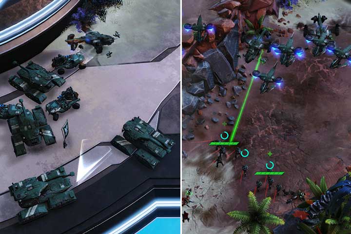 Use narrow paths to block enemy forces. Support your troops with flying units. - Mission 8 - Hold the Line | Campaign - Campaign - Halo Wars 2 Game Guide