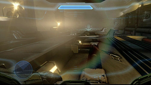 During a climbing you have to avoid falling parts of an elevator - Get to the observation point - Dawn - Halo 4 - Game Guide and Walkthrough