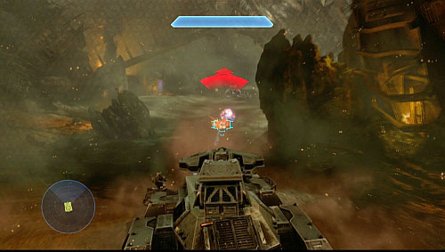 When you meet a first enemy tank, try to stay at maximum distance - Get to the Infinity - Infinity - Halo 4 - Game Guide and Walkthrough