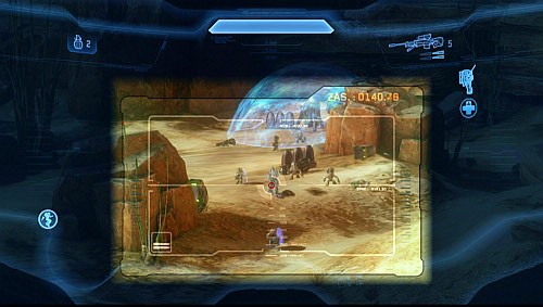 Switch on the left turret again and fire at Banshees and shooters on Phantoms - Destroy the first molecular cannon - Reclaimer - Halo 4 - Game Guide and Walkthrough