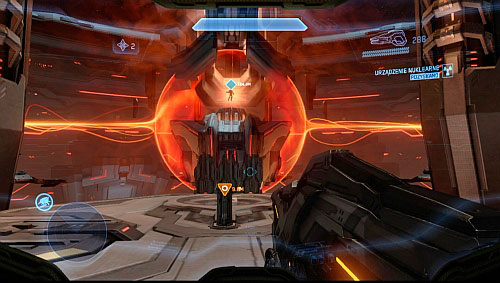 There are weapon stands and modules in front of the door - Find a way back to the Composer - Midnight - Halo 4 - Game Guide and Walkthrough