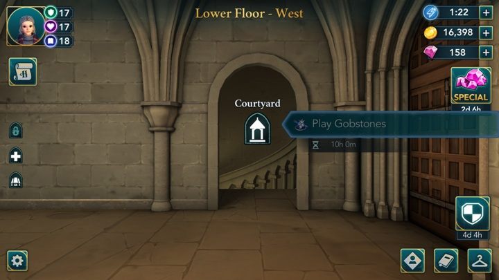 Play Gobstones - you can play gobstones with friends during the first year of school in the Courtyard on the Lower Floor - West - How to develop friendships with fellow students outside of regular missions? - Basic tips - Harry Potter: The Hogwarts Mystery Game Guide