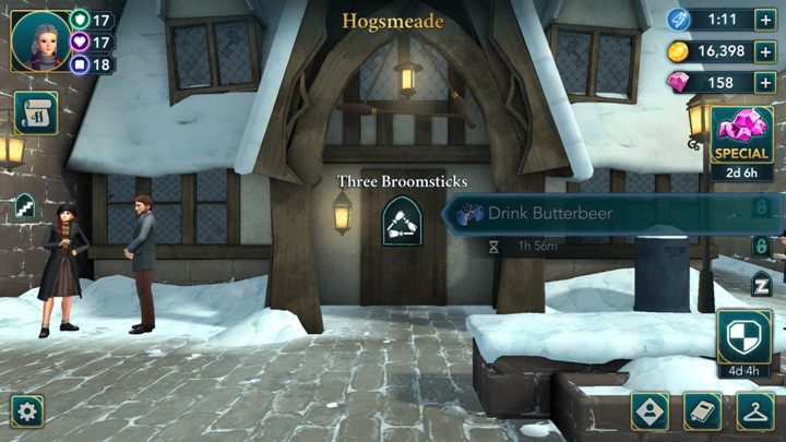 Drink Butterbeer - you can bring your friends to the Tree Broomsticks during year 3 of your school education - How to develop friendships with fellow students outside of regular missions? - Basic tips - Harry Potter: The Hogwarts Mystery Game Guide