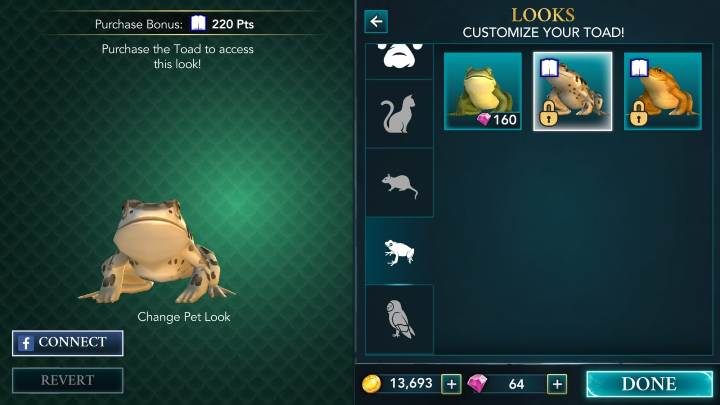 A toad is also 160 gems and is available in three distinct colors - How to get your own pet in Harry Potter: The Hogwarts Mystery? - Basic tips - Harry Potter: The Hogwarts Mystery Game Guide