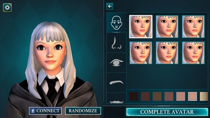 In Harry Potter: Hogwarts Mystery you can choose from a number of available facial features - Character creation in Harry Potter The Hogwarts Mystery - Basic tips - Harry Potter: The Hogwarts Mystery Game Guide