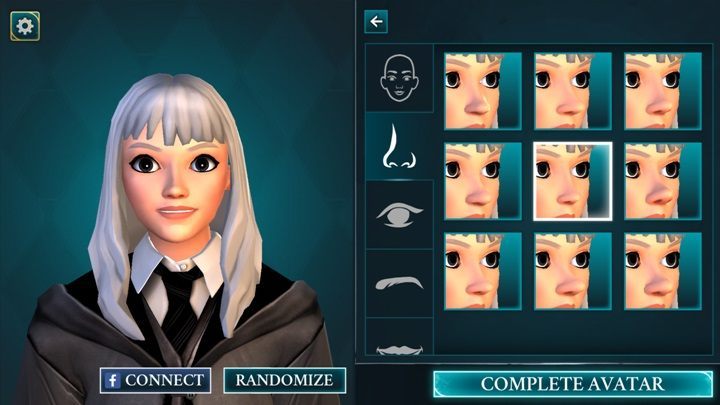 You can choose from 9 types of noses, differing in size, width, and shape - Character creation in Harry Potter The Hogwarts Mystery - Basic tips - Harry Potter: The Hogwarts Mystery Game Guide
