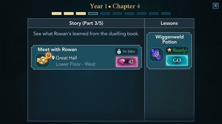 Main quests will lead you through the storyline of the game - Main and Side Quests in Harry Potter The Hogwarts Mystery - Quests and Events - Harry Potter: The Hogwarts Mystery Game Guide