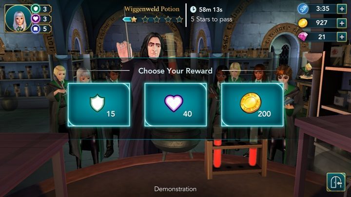 The rewards are varied - Rewards in Harry Potter The Hogwarts Mystery - Quests and Events - Harry Potter: The Hogwarts Mystery Game Guide