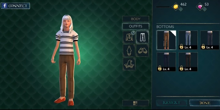 Colors or patterns cannot be changed - Clothes in Harry Potter The Hogwarts Mystery - Basic tips - Harry Potter: The Hogwarts Mystery Game Guide