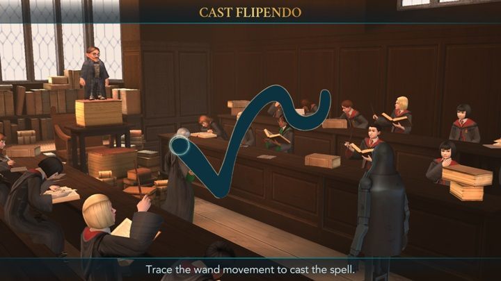 Flipendo - a spell that can be learned during the seventh chapter of the game - Year 1 in Harry Potter The Hogwarts Mystery - Studying in Harry Potter The Hogwarts Mystery - Harry Potter: The Hogwarts Mystery Game Guide