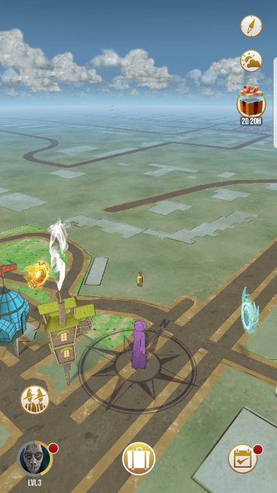 At the beginning you have to find a magical object spinning around the area - Catching magical creatures in Harry Potter Wizards Unite - Basics - Harry Potter Wizards Unite Guide