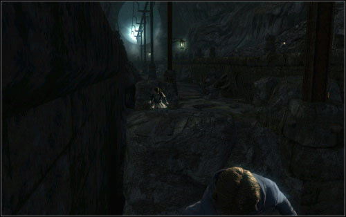 You will reach a cave with guards riding in a mine cart - Walkthrough - Gringotts - Harry Potter and the Deathly Hallows Part 2 - Game Guide and Walkthrough