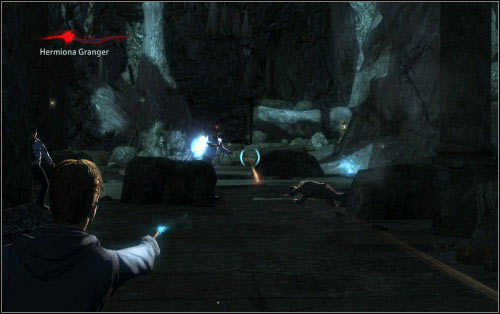 After numerous fights you will reach a magical door and Hermione will have some problems with opening it - Walkthrough - Gringotts - Harry Potter and the Deathly Hallows Part 2 - Game Guide and Walkthrough