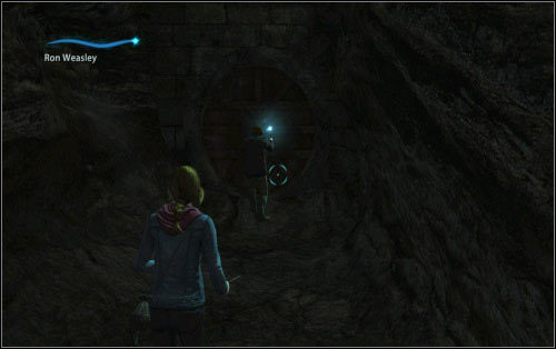 Soon afterwards you will enter a room inhabited by a couple insects - Walkthrough - The Basilisk Fang - Harry Potter and the Deathly Hallows Part 2 - Game Guide and Walkthrough