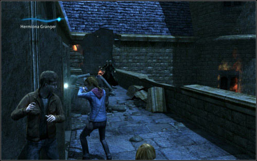 Be fast about it, as the enemy will soon attack from the other side - Walkthrough - The Battle of Hogwarts - Harry Potter and the Deathly Hallows Part 2 - Game Guide and Walkthrough