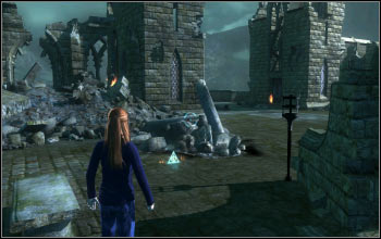 By the courtyard entrance, on the left side - Collectibles - Not My Daughter - Harry Potter and the Deathly Hallows Part 2 - Game Guide and Walkthrough