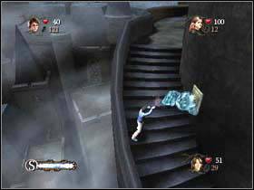 Now go to the stairs and cast Aqua Eructo on the fire, which block your way - Harry Potter and the Goblet of Fire: Defence against the dark arts - Harry Potter and the Goblet of Fire: Walkthrough - Harry Potter and the Goblet of Fire Game Guide & Walkthrough