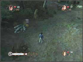 Use Carpe Retractum (C) and catapult a bubotuber at the mushrooms to free the way - Harry Potter and the Goblet of Fire: Forbidden forest part 1 - Harry Potter and the Goblet of Fire: Walkthrough - Harry Potter and the Goblet of Fire Game Guide & Walkthrough