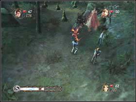 Now put out the fire, take your fifth mini-shield and pull a log with Carpe Retractum (C) - Harry Potter and the Goblet of Fire: Forbidden forest part 1 - Harry Potter and the Goblet of Fire: Walkthrough - Harry Potter and the Goblet of Fire Game Guide & Walkthrough