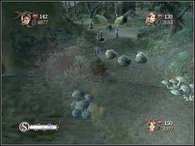 Near the ledge use a bubotuber to destroy mushrooms and free your way - Harry Potter and the Goblet of Fire: Forbidden forest part 4 - Harry Potter and the Goblet of Fire: Walkthrough - Harry Potter and the Goblet of Fire Game Guide & Walkthrough