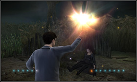 A cutscene will play and after it, you'll meet Bellatrix [1] - Draco, Snape and Bellatrix - Walkthrough - Harry Potter and the Half-Blood Prince - Game Guide and Walkthrough