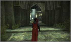 Enter the tower ahead of you and go down the stairs [1] - Dumbledore's Office and Quidditch - Walkthrough - Harry Potter and the Half-Blood Prince - Game Guide and Walkthrough