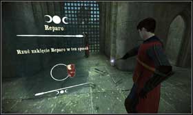 Try to leave to Clock tower through the wide passage - Dumbledore's Office and Quidditch - Walkthrough - Harry Potter and the Half-Blood Prince - Game Guide and Walkthrough